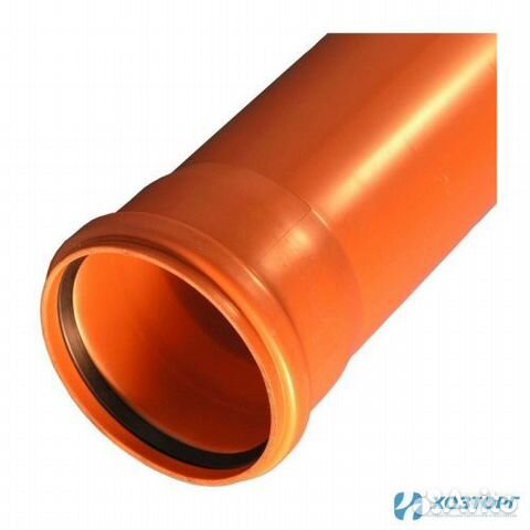Труба нпвх канализационная 110 рыжая Хемкор